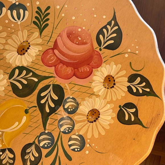 Folk art painted wooden plaque cottage boho hippie - Picture 4 of 11